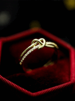 玫瑰金十字結鋯石戒指｜日常優雅微奢風（1 件）：圖片 2